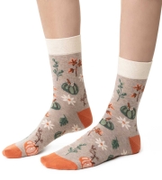 Skarpety damskie w dynie Steven 017 beż melanż