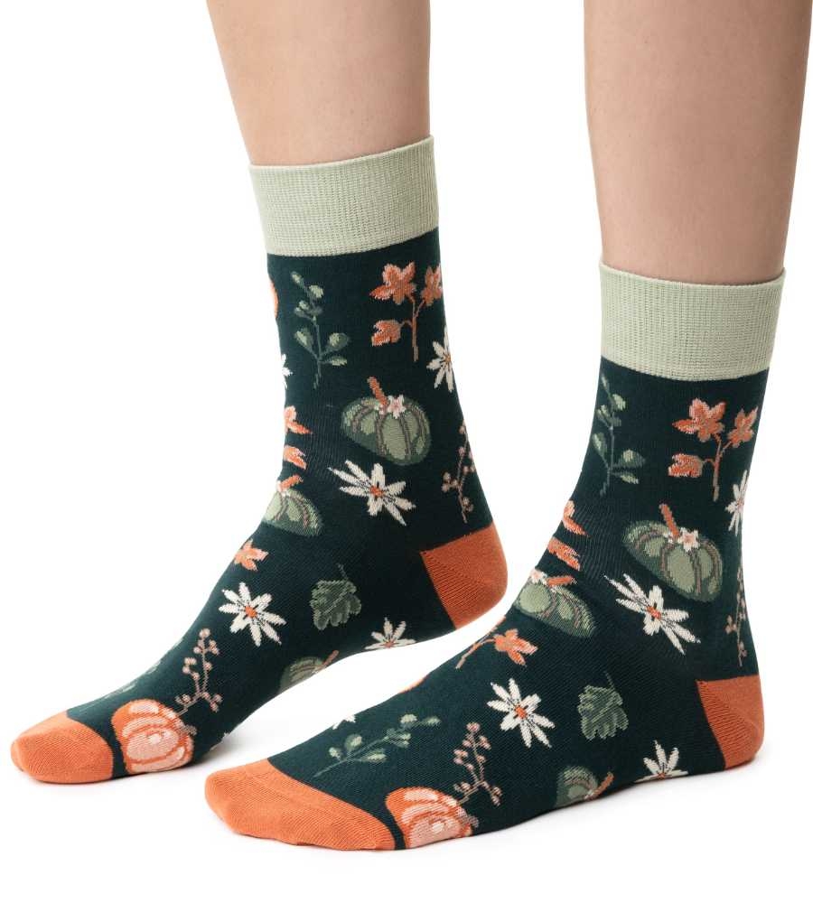 Skarpetki-damskie-w-dynie-brązowe-skarpetki-dyniowe-steven-017-planeta-ziemia