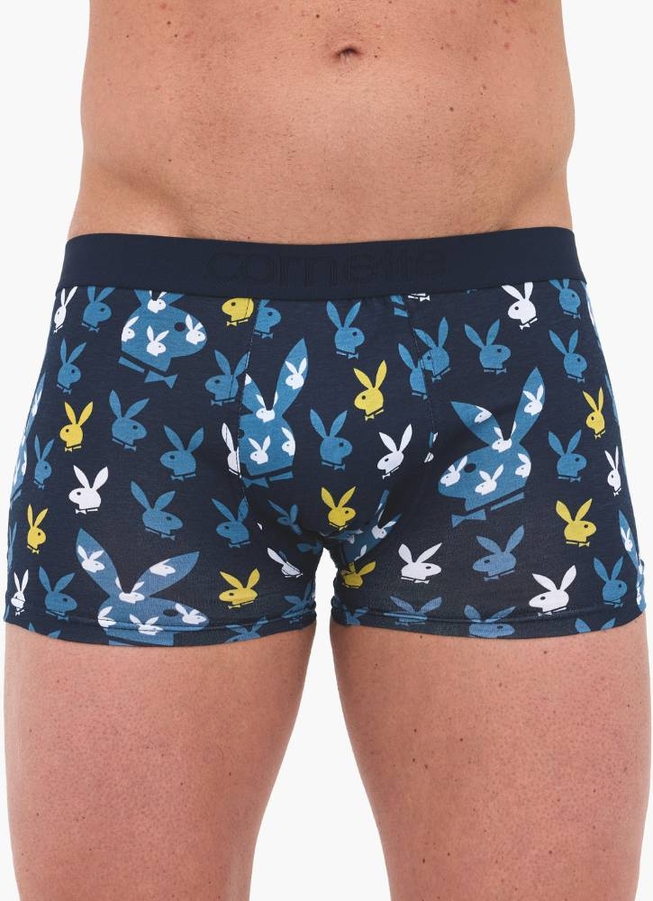 Cornette bokserki męskie w króliczki 508-161 high emotion-granatowe