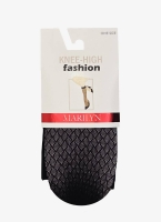 podkolanówki ażurowe ze wzorem geometrycznym Marilyn F31