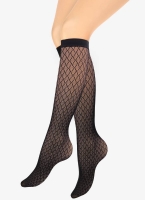 Ażurowe podkolanówki ze wzorem geometrycznym Marilyn F31 czarne.jpg