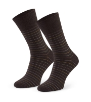 Skarpety męskie w paski Steven 056/267 melanż brąz