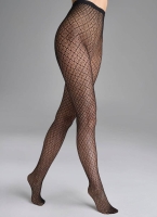 Rajstopy kabaretki o nieregularnym splocie Marilyn Charly G005 czarne 