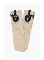 Skarpety damskie w koty Marilyn Cats F89 nakrapiany beż