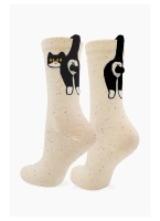 Skarpety damskie w koty Marilyn Cats F89 beż