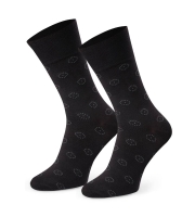 Skarpety męskie w geometryczny wzór Steven 056/294 czarne
