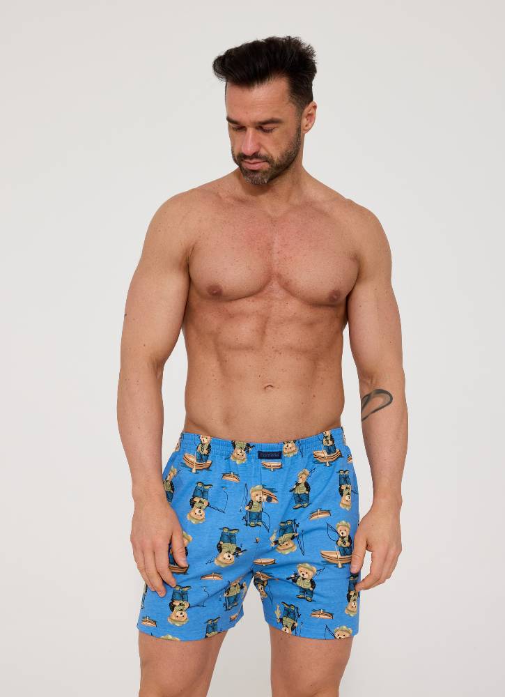 Bawełniane bokserki męskie luźne miś wędkarz Cornette 001-188 classic- Cornette Otwock Wawerska 1