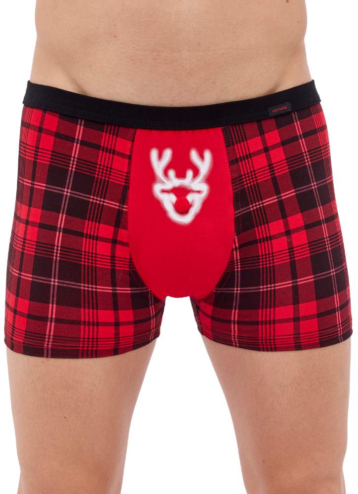 Bokserki świąteczne  w kratkę z reniferem Cornette 00776 Red Nose 2 kolor czerwony prezenty świateczne  IpexShop Otwock Bazarowa 10