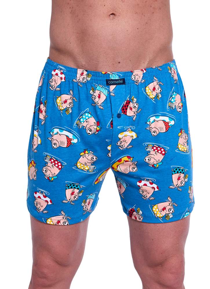 Bokserki męskie luźne w świnki Cornette 001-170 classic