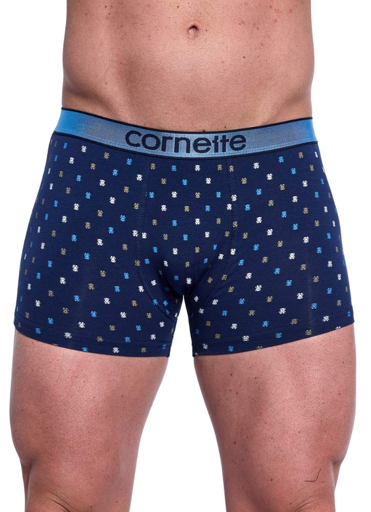 Cornette bokserki w kolorowe misie typu szorty męskie z gumą 508-153 high emotion kolor granatowy