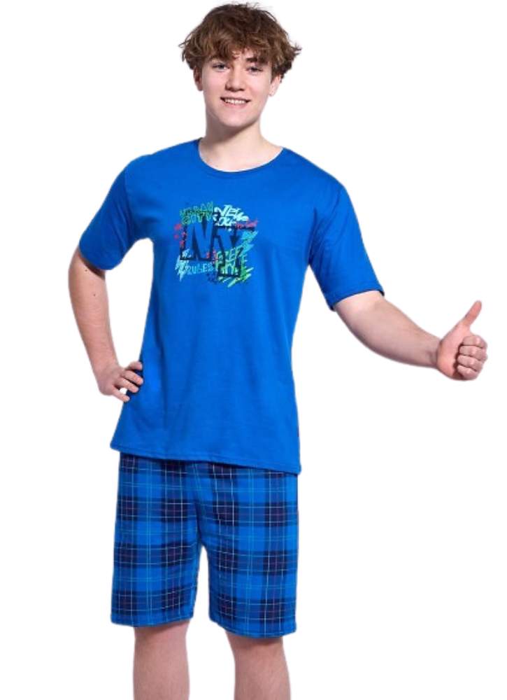 letnia pizama dla nastolatka Cornette piżama młodzieżowa chłopięca 55151 freestyle