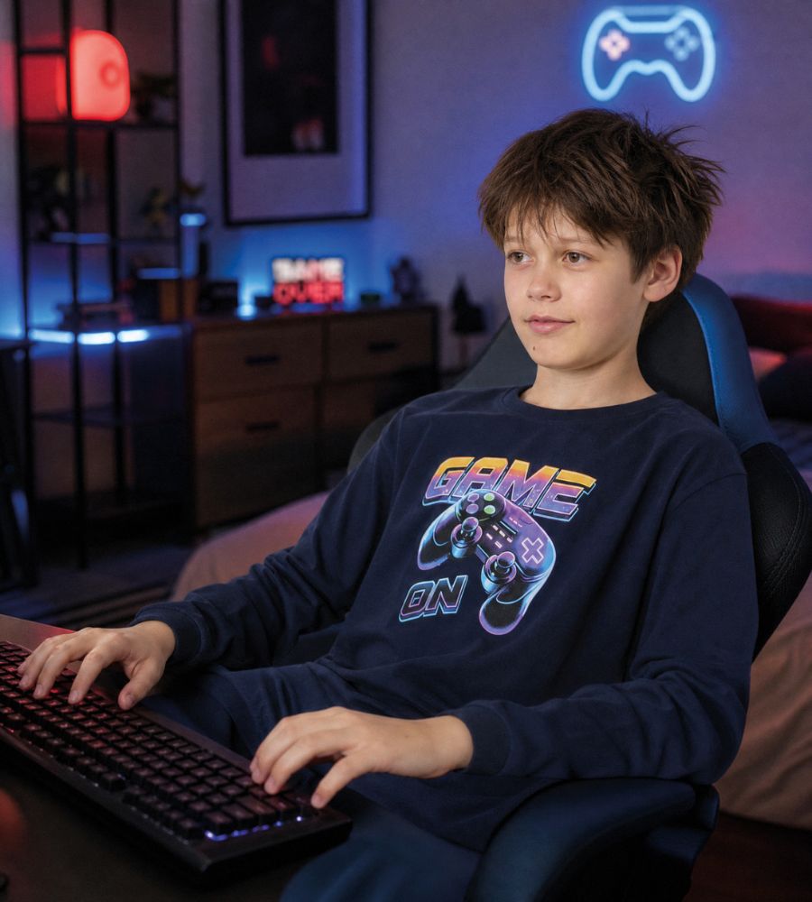 Piżama chłopięca z padem dla gracza Cornette 267-192 GamePad- super prezent dla chłopca miłośnika gier sklep IpexShop Otwock Wawerska 1