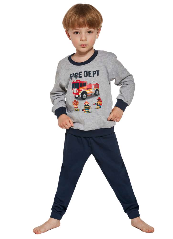 pizama chłopięca z wozem strażackim cornette 477-146 fireman 