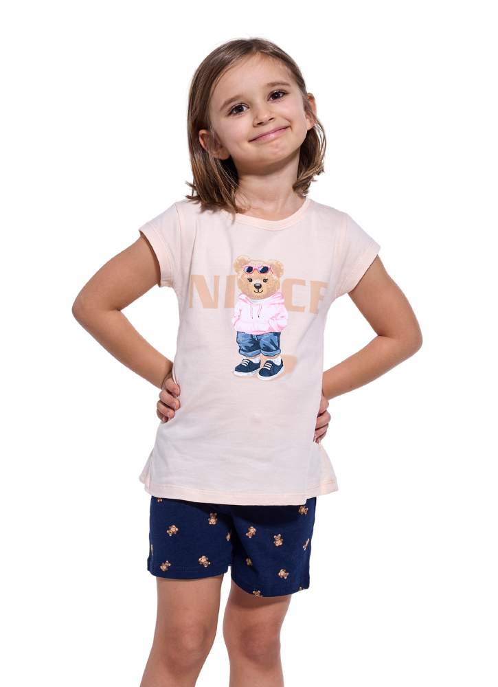 Piżama dziewczęca z misiem Cornette 787788-107 Nice