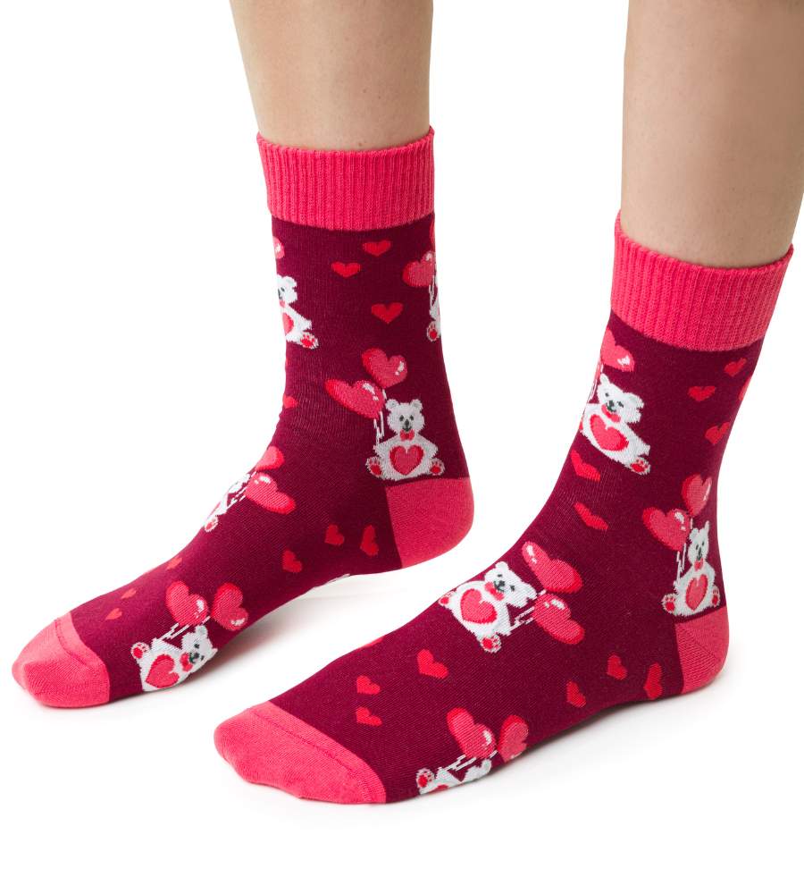 Skarpetki Walentynkowe dla Niej Steven 136122 – Idealny Prezent na Dzień Zakochanych!