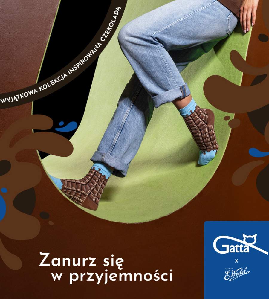 Skarpety Gatta x Wedel tabliczka czekolady dark choco do kupienia w sklepie IpexShop Otwock Bazarowa 10