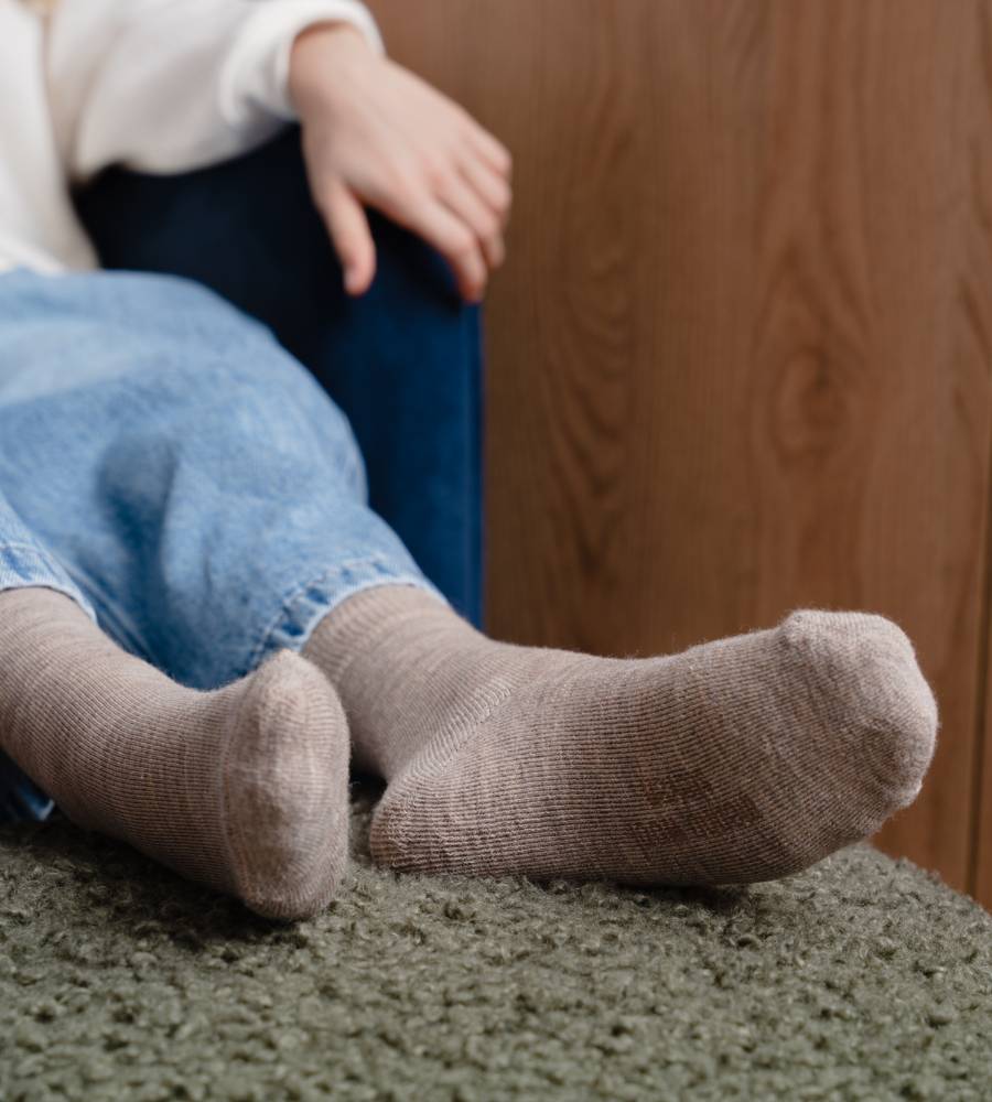 Skarpety z wełny merynosa dla dzieci półfrotowe Steven 190