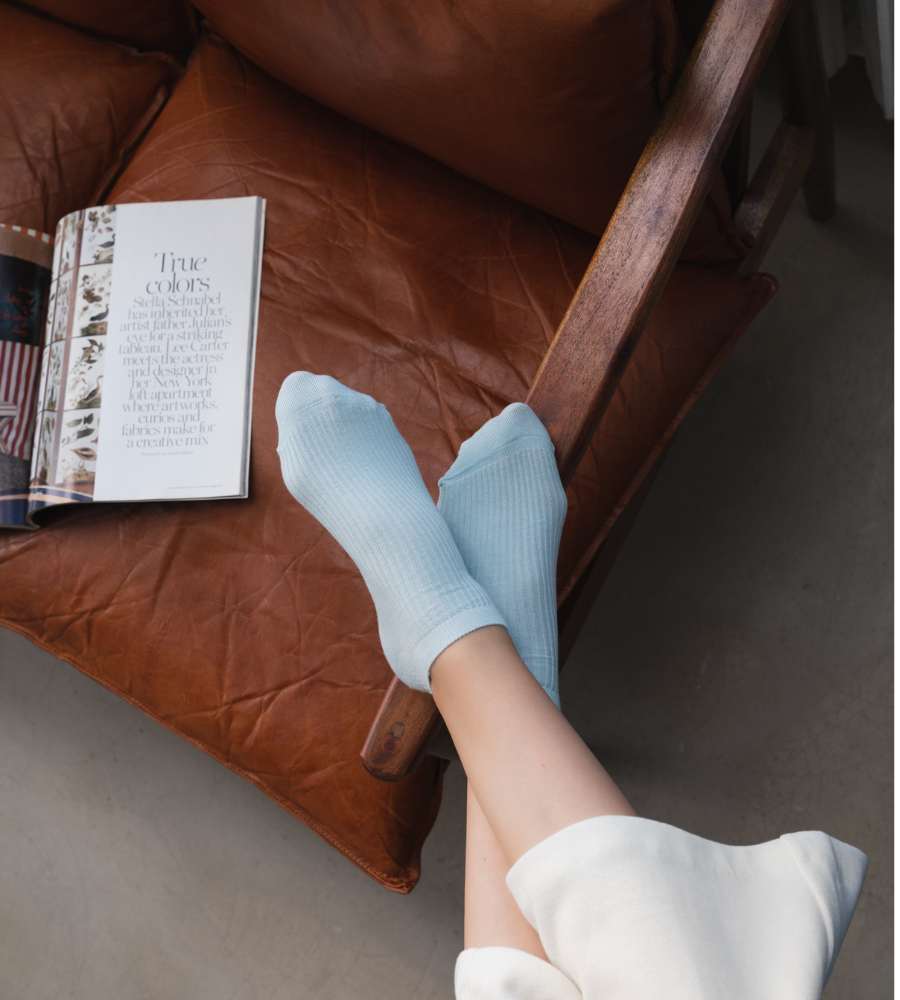 bawełniane stopki damskie w prążki steven 137.1