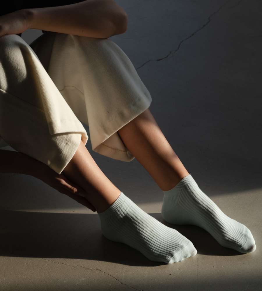 bawełniane stopki damskie w prążki steven 137.2