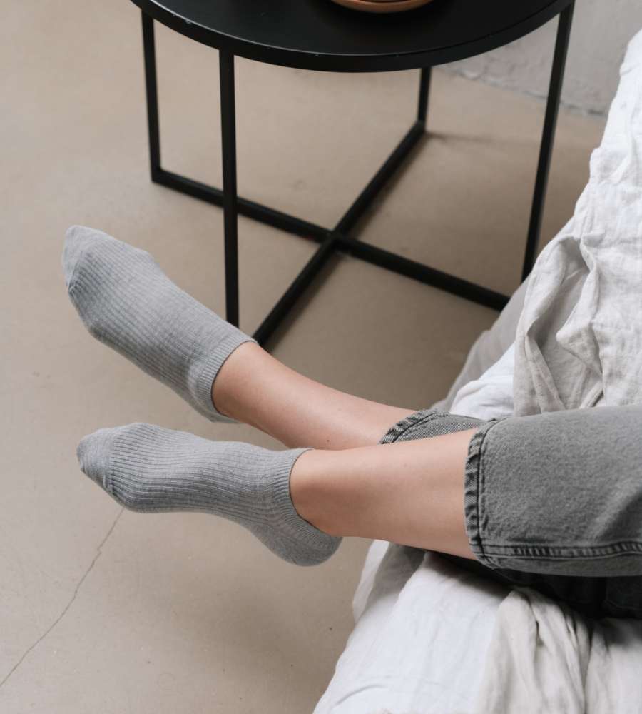 bawełniane stopki damskie w prążki steven 137.3