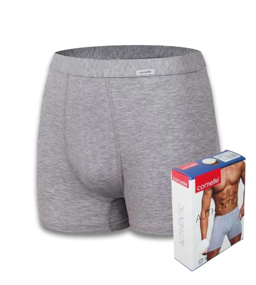 bawełniane-szare-melanżowe--bokserki-meskie-cornette-authentic-perfect-220-wysoki-stan
