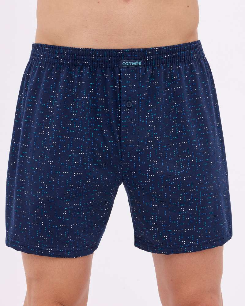 bokserki cornette comfort 002-285 krój lużny kolor granatowy