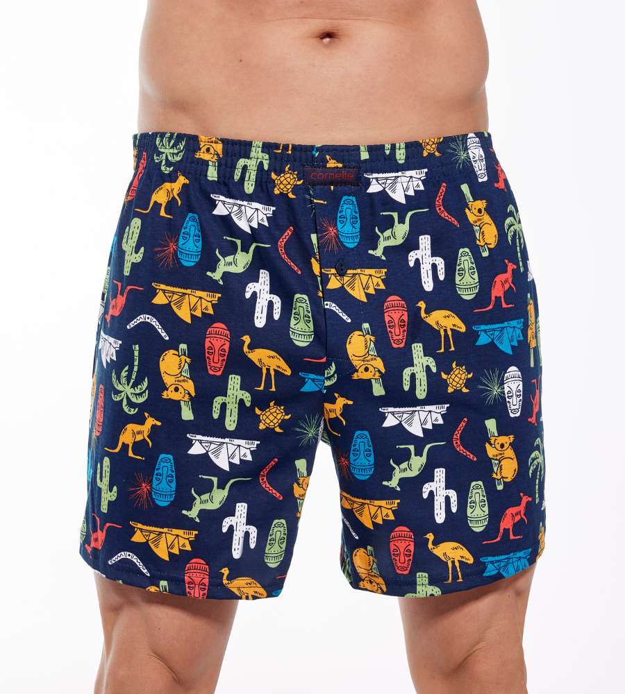 bokserki lużne szorty kolorowe cornette 001-149 classic z motywem związanym z Australią