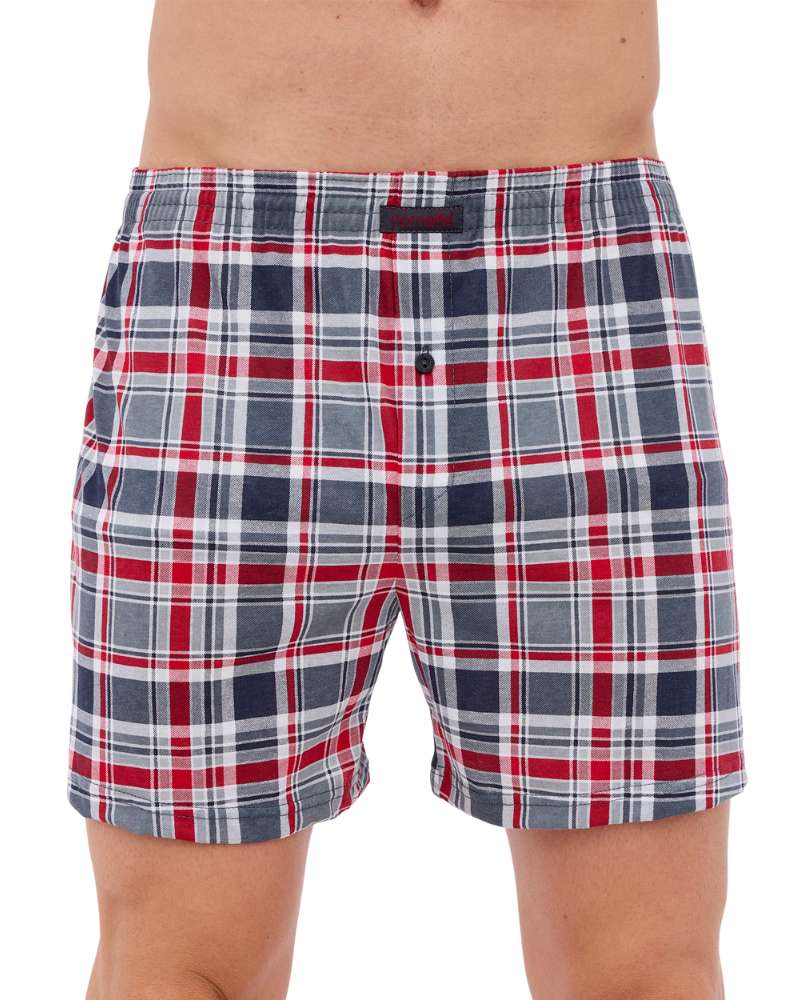 bokserki męskie w kratkę szorty cornette comfort 002-290