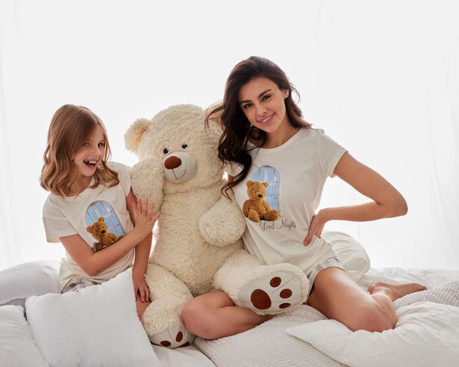 takie same pizamy dla mamy i córki zestaw piżam rodzinnych cornette good night